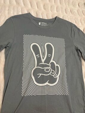 Dutch Bros Gray Logo Tee with White Windmill Print